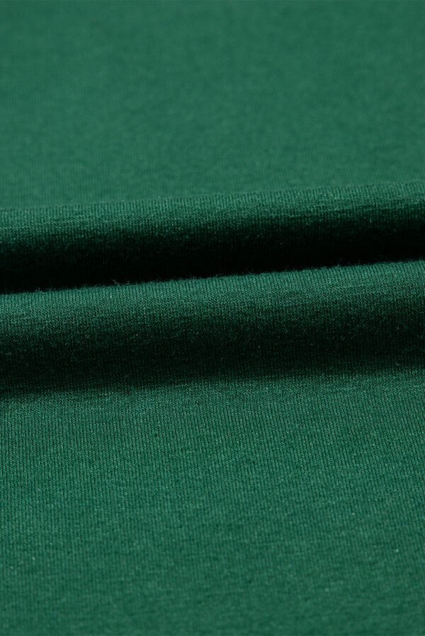 Green Contrast Lace Raglan Sleeve Pleated Detail Shift Dress