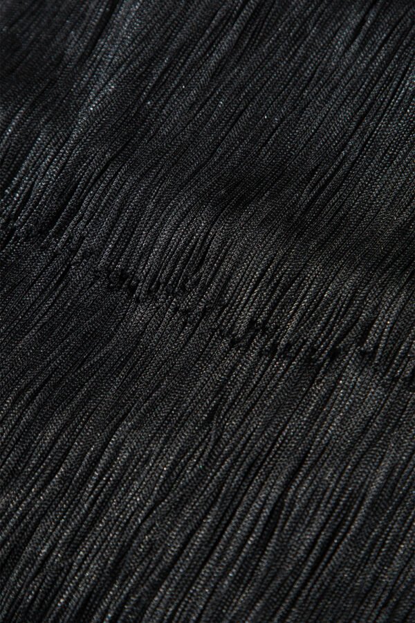 Black Tiered Fringe Trimmed Mini Skirt