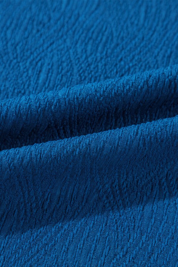 Bluing Solid Textured Crew Neck Short Set
