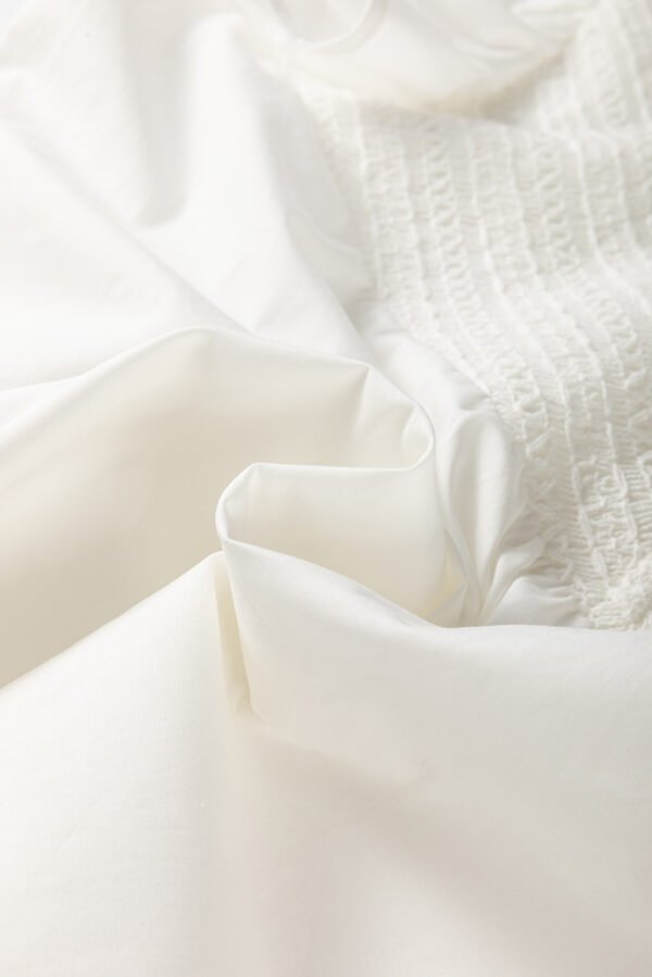 White Half Button Lace Patchwork Flutter Sleeve Blouse