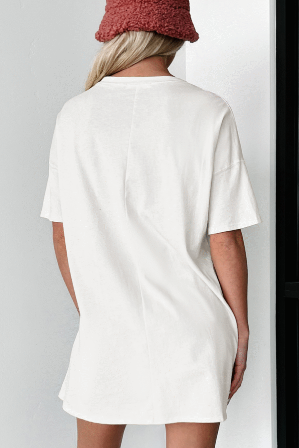 White PARTY IN THE USA Graphic Oversized Tee