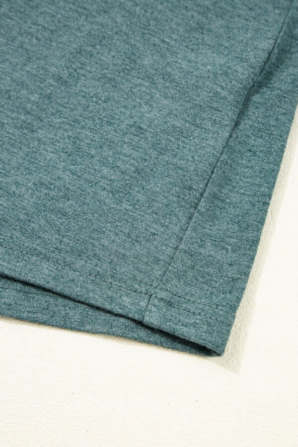 Mist Green Crisscross V Neck Butterfly Sleeve T Shirt
