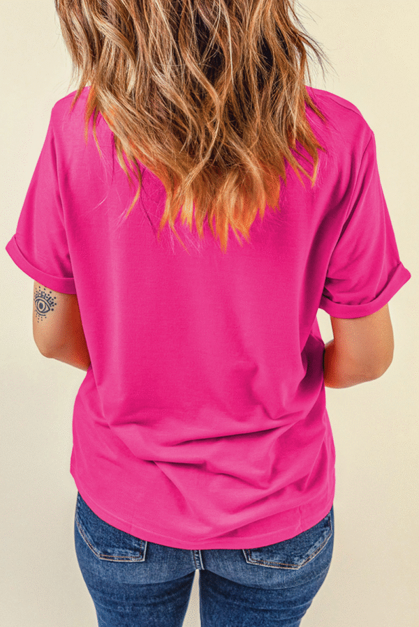 Rose Red Western MAMA Print Crew Neck T Shirt