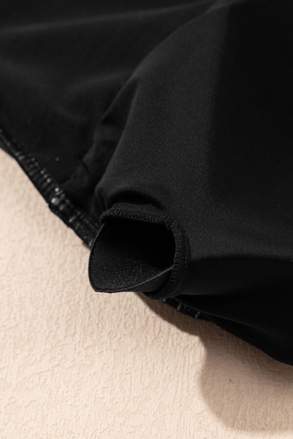 Black Cut out Twist Bowknot Backless One Piece Swimsuit