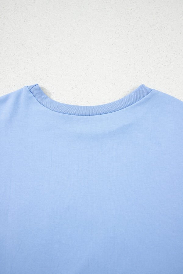Myosotis Loose Half Sleeve Hi Low Hem T Shirt