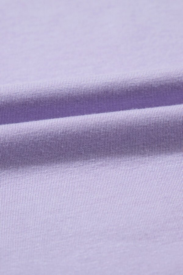 Purple Color Block Patchwork Half Sleeve Oversized T Shirt