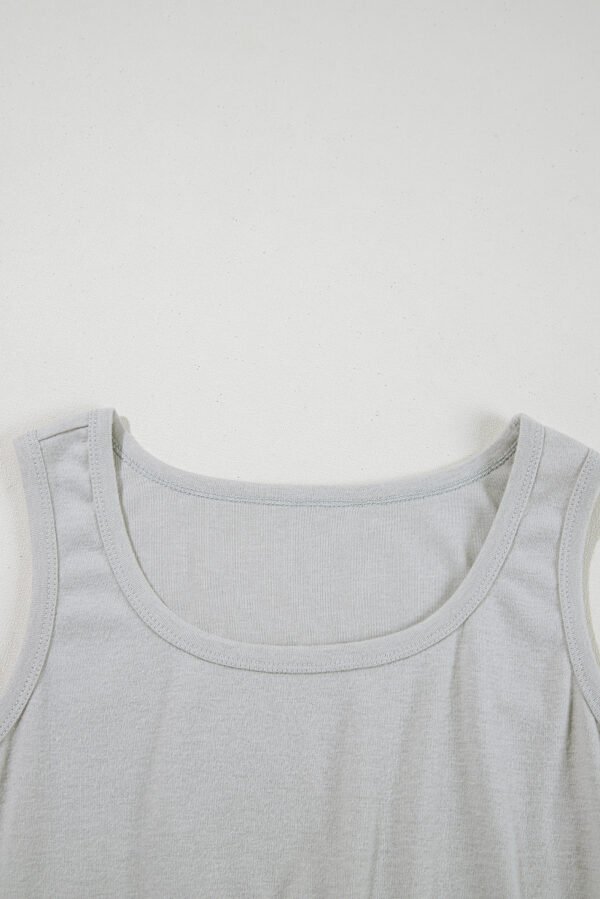 Gray 3 Pcs Crop Tank Top Shorts with Cardigan Lounge Set