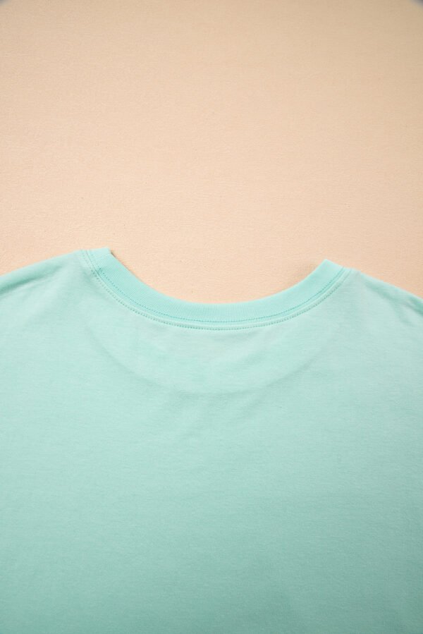Moonlight Jade Solid Color Pocketed Raw Edge Babydoll Dress