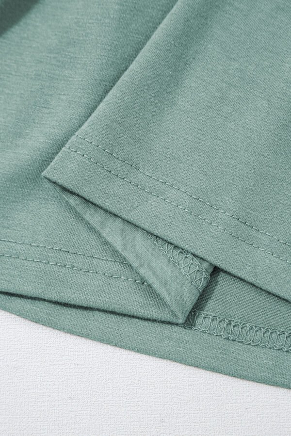 Green Textured V Neck Flutter Sleeve Ruffled Maxi Dress