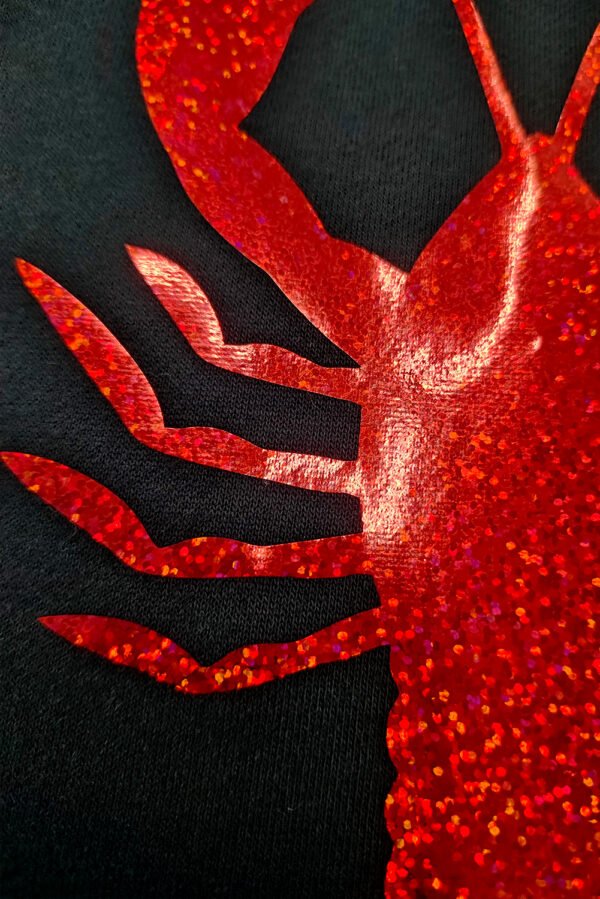Black Shimmering Crawfish Graphic Tee