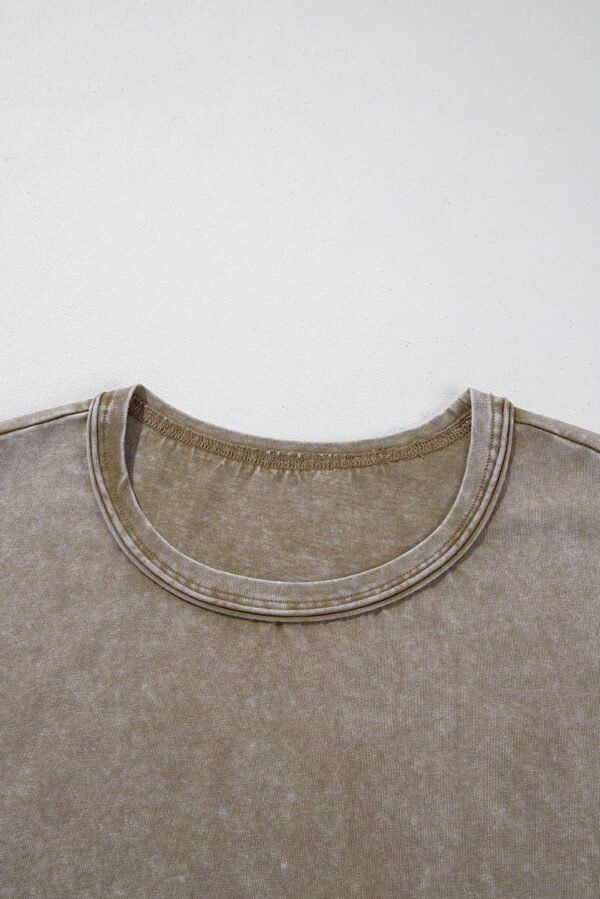 Sage Green Vintage Washed Short Dolman Sleeve Oversized T Shirt