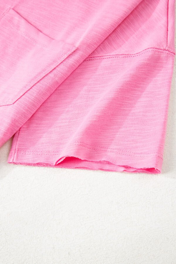 Sachet Pink Loose Fit Half Sleeve T Shirt and High Waist Skirt Set
