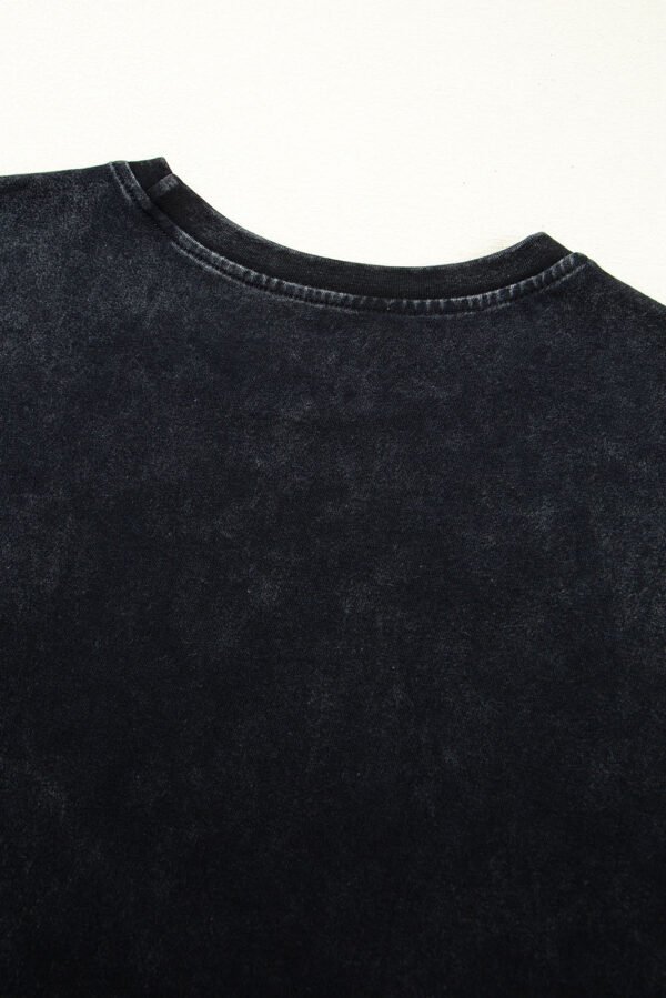 Black Western HOWDY Steer Head Print Side Slits Loose Fit T Shirt