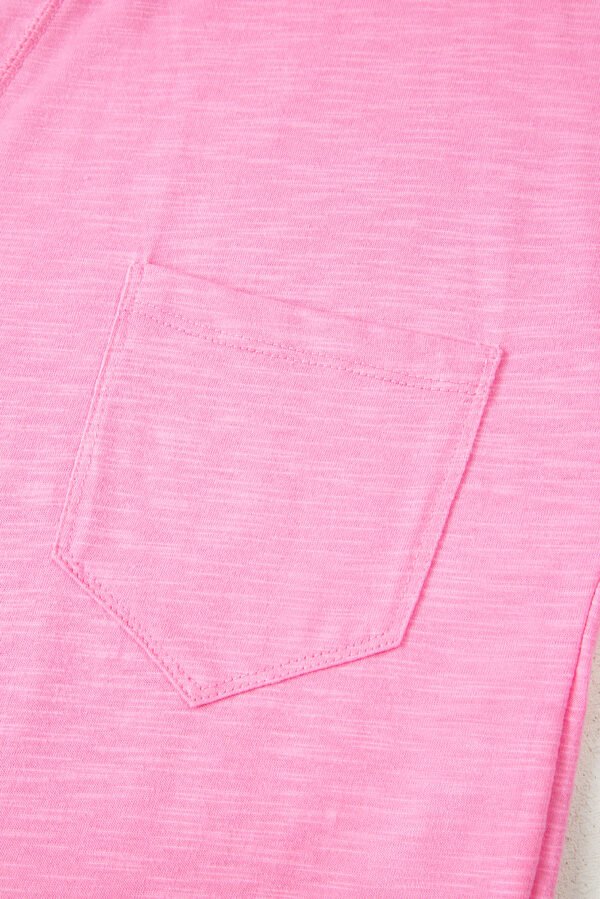 Sachet Pink Loose Fit Half Sleeve T Shirt and High Waist Skirt Set