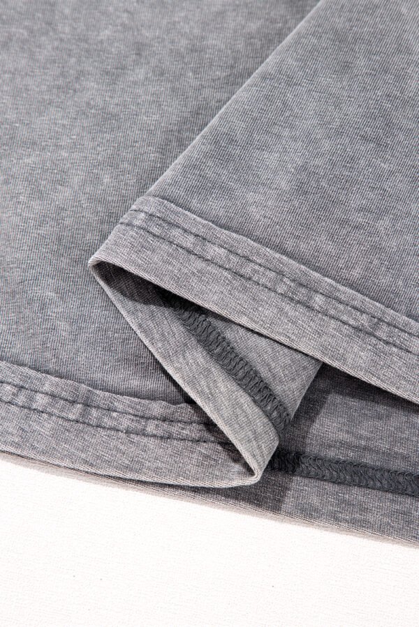 Philippine Gray Mineral Wash Half Sleeve Boyfriend Vintage T Shirt