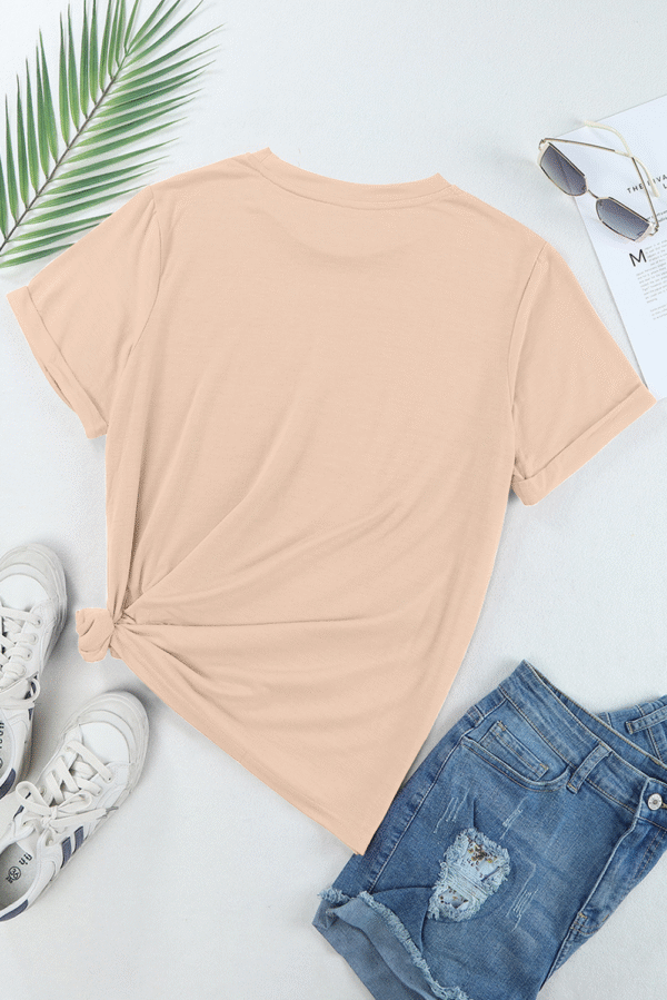 Khaki Poker Queen Embroidered Graphic Tee