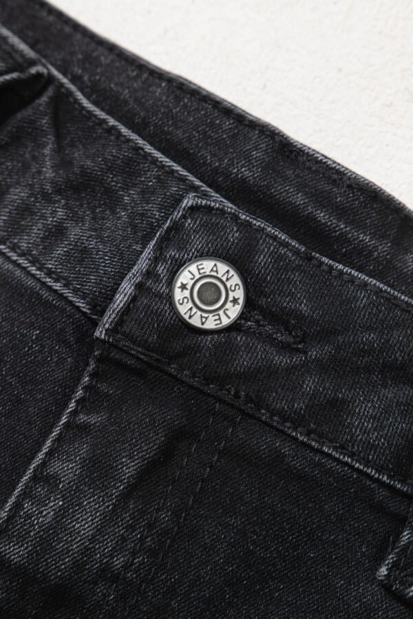 Black Wide Leg Pocketed High Waist Jeans