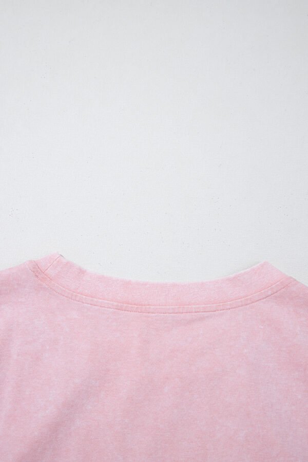 Light Pink 2 Pieces Mineral Wash Cotton Tank Top Lined Split Skirt Set