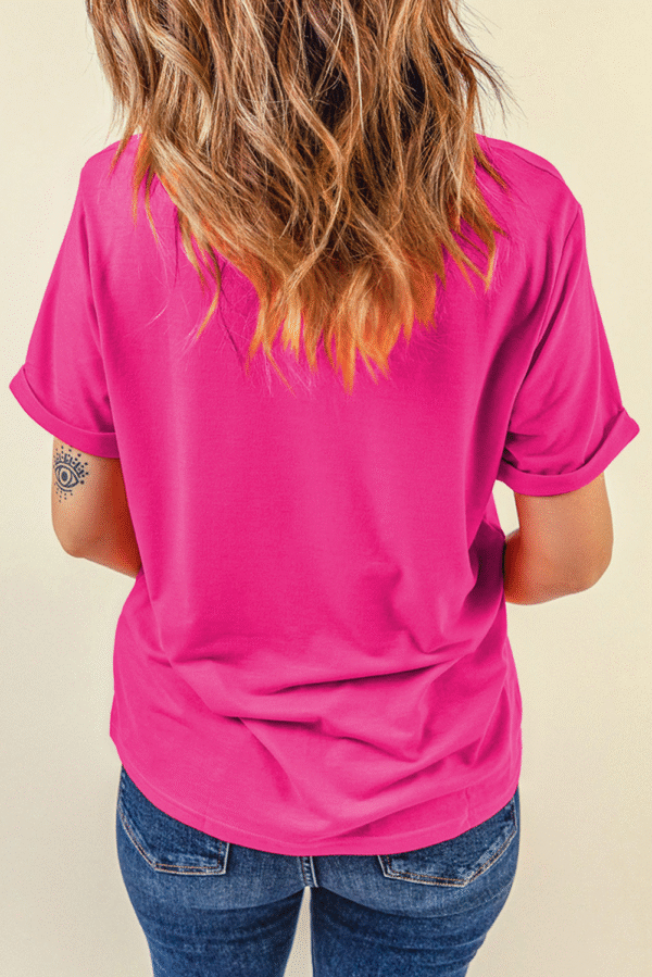 Rose Red MAMA Graphic Crew Neck Tee
