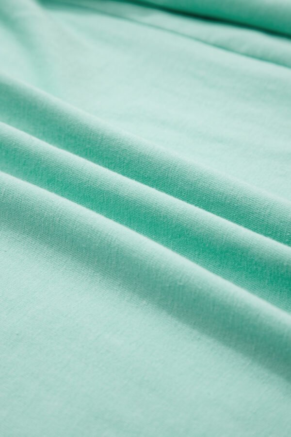 Moonlight Jade Solid Color Pocketed Raw Edge Babydoll Dress