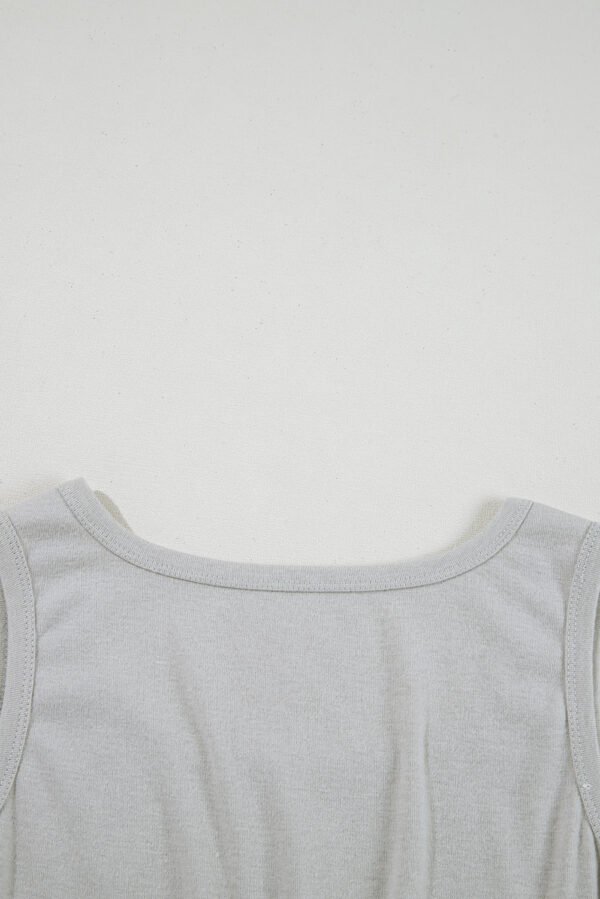 Gray 3 Pcs Crop Tank Top Shorts with Cardigan Lounge Set