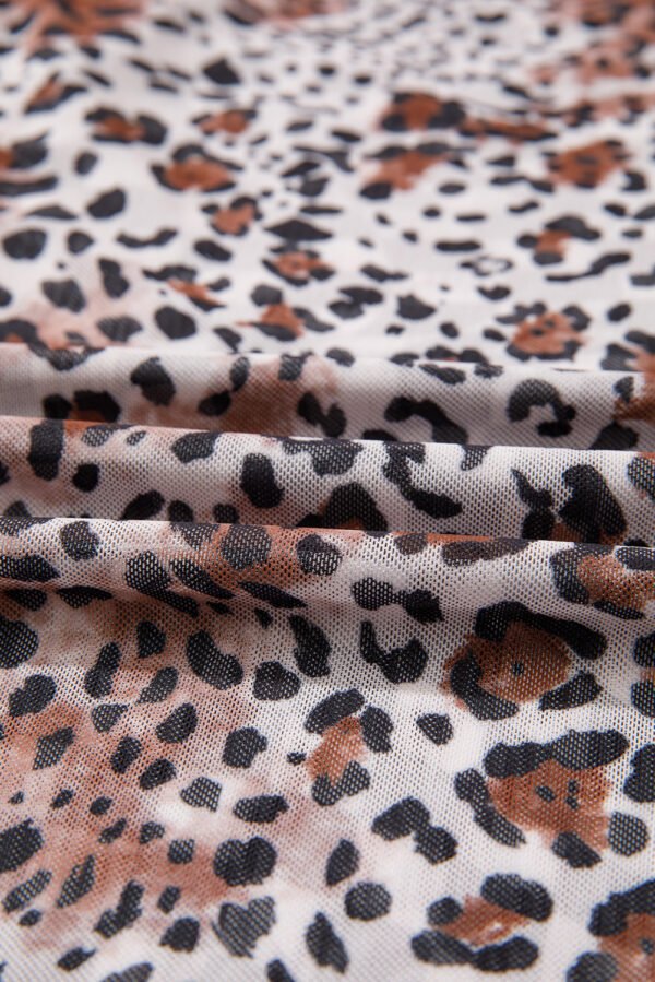 Multicolour Cheetah Checkered Dual Print Reversible Round Neck Mesh Tank Top