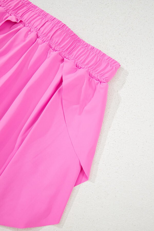 Bonbon Drawstring High Waist Lined Tennis Skorts