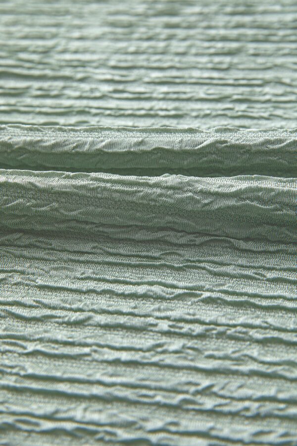 Grass Green Solid Color Textured Crinkle Short Sleeve T Shirt Dress