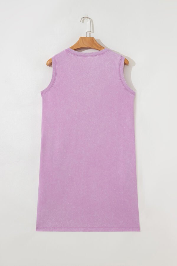 Phalaenopsis Mineral Wash Tank Mini Dress with Pockets