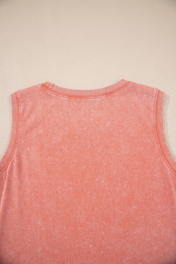 Flamingo Mineral Wash Tank Mini Dress with Pockets