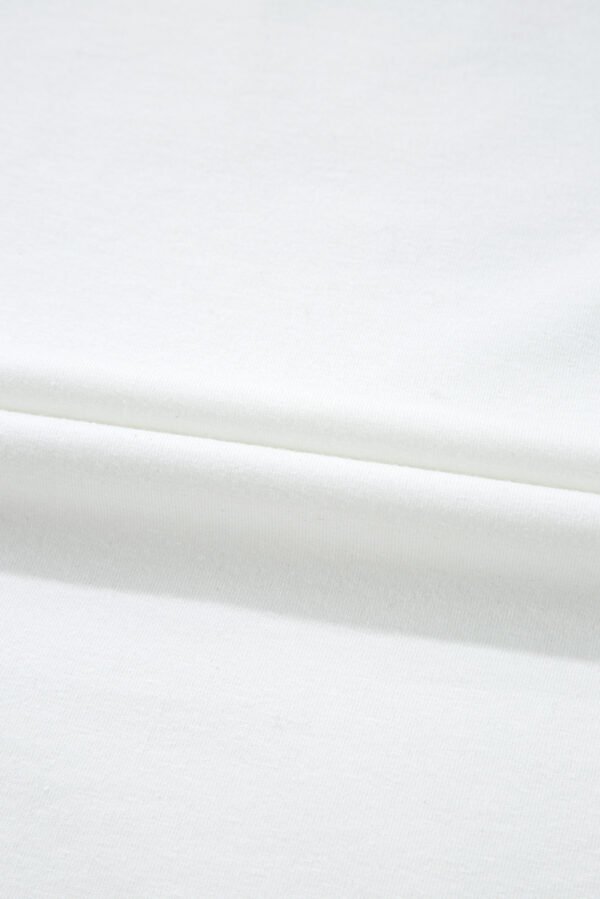 White Lace Long Sleeve Insert Drop Shoulder Tee