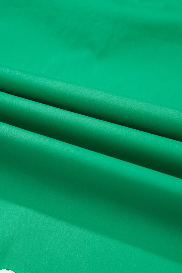 Bright Green Contrast Scallop Trim Layered Short Sleeve V Neck Blouse