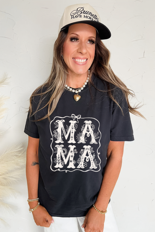 Black MAMA Artistic Graphic Tee