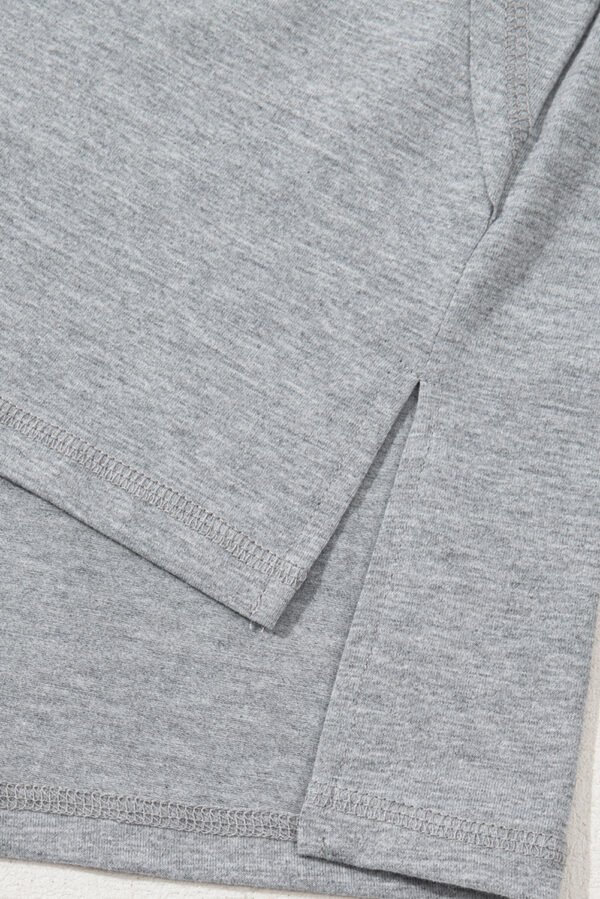 High Raglan Half Sleeve V Neck Oversized T Shirt