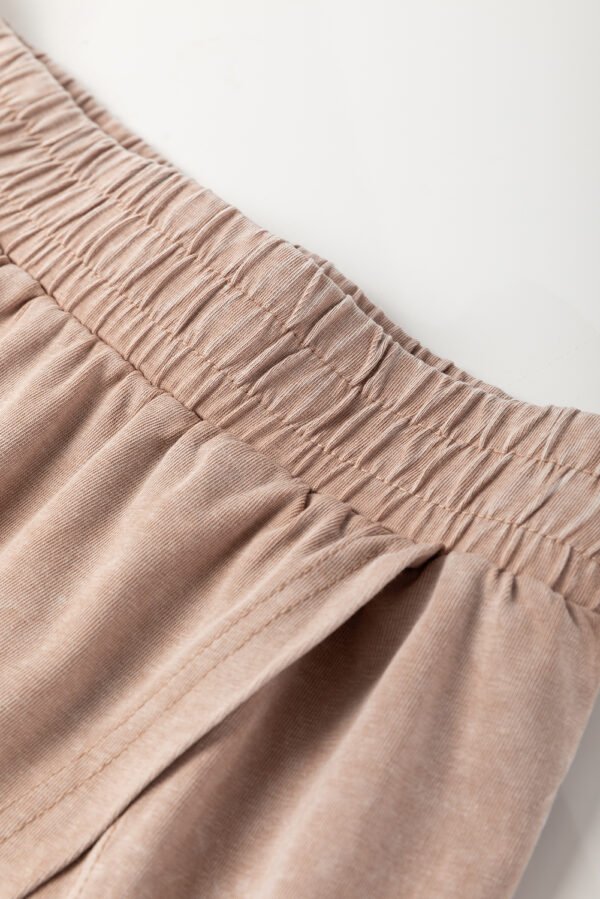 Smoke Gray 2 Pieces Mineral Wash Cotton Tank Top Lined Split Skirt Set