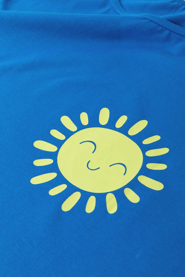 Blue Sun Graphic Casual Tank Top