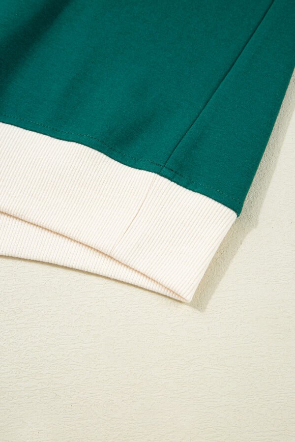 Evergreen Plus Size Contrast Trim T Shirt and Skirt Two Piece Set