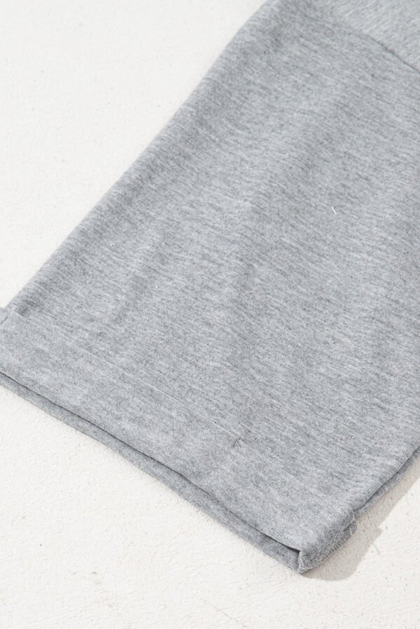High Raglan Half Sleeve V Neck Oversized T Shirt