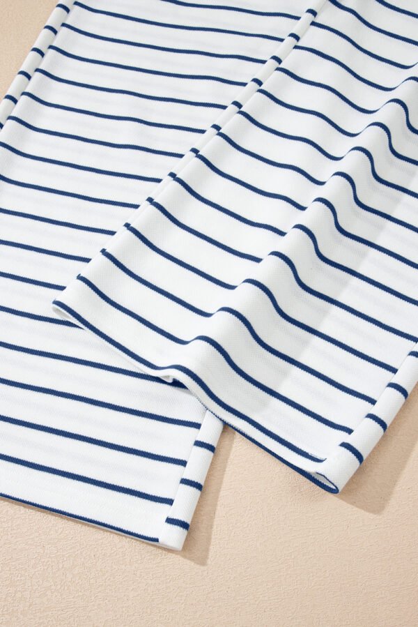 Sail Blue Casual Wide Leg 2pcs Pants Set