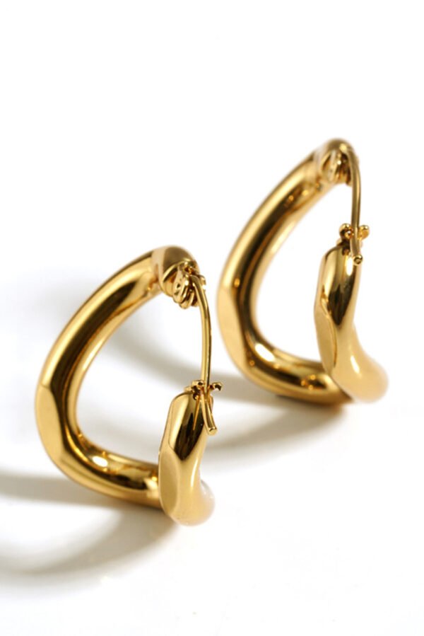 Gold Plated 3D Spiral Stainless Steel Earrings