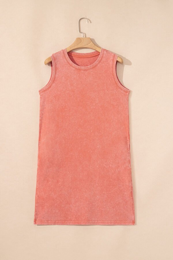 Flamingo Mineral Wash Tank Mini Dress with Pockets