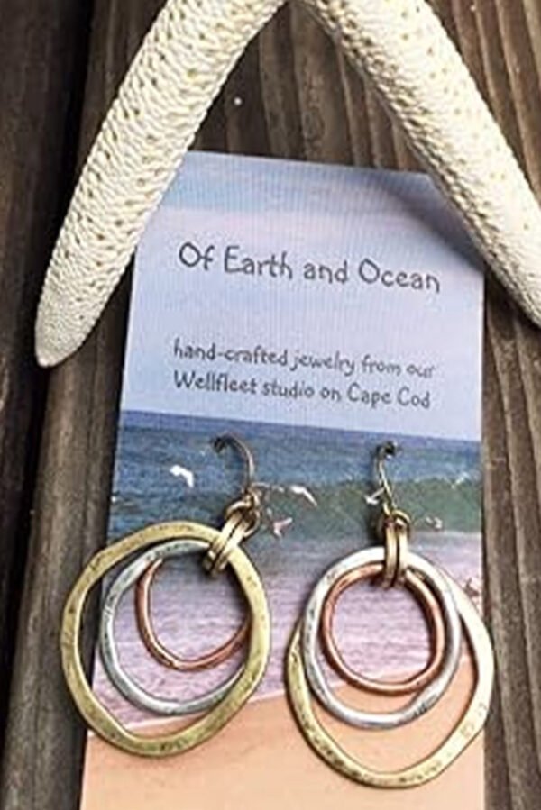 Silvery Vintage Triple Circle Alloy Hook Earrings
