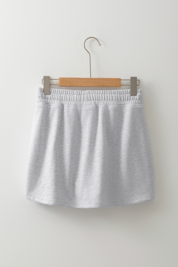 Light Grey American Flag Patched Lace-up High Waist Skort