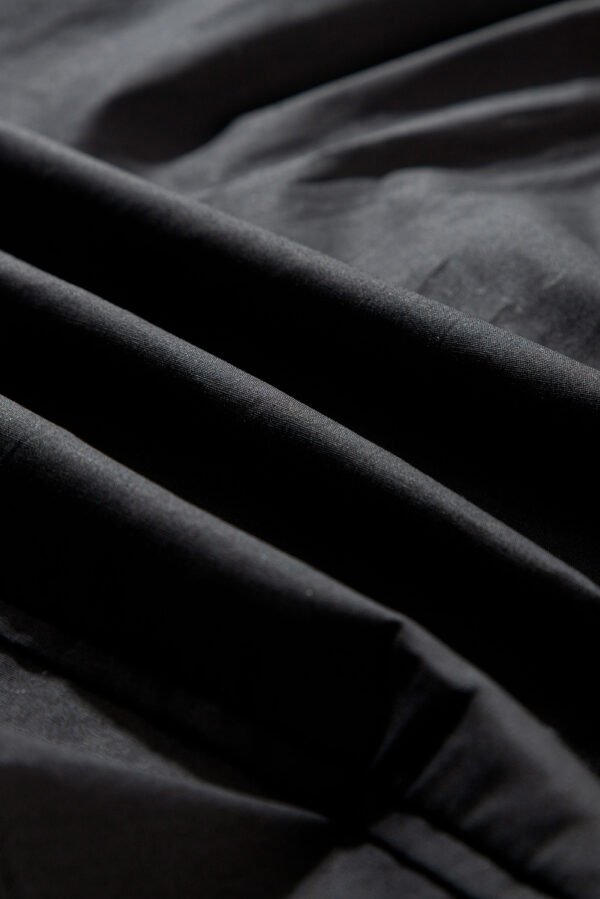 Black Frilly Puff Sleeve Stylish Collared Shirt