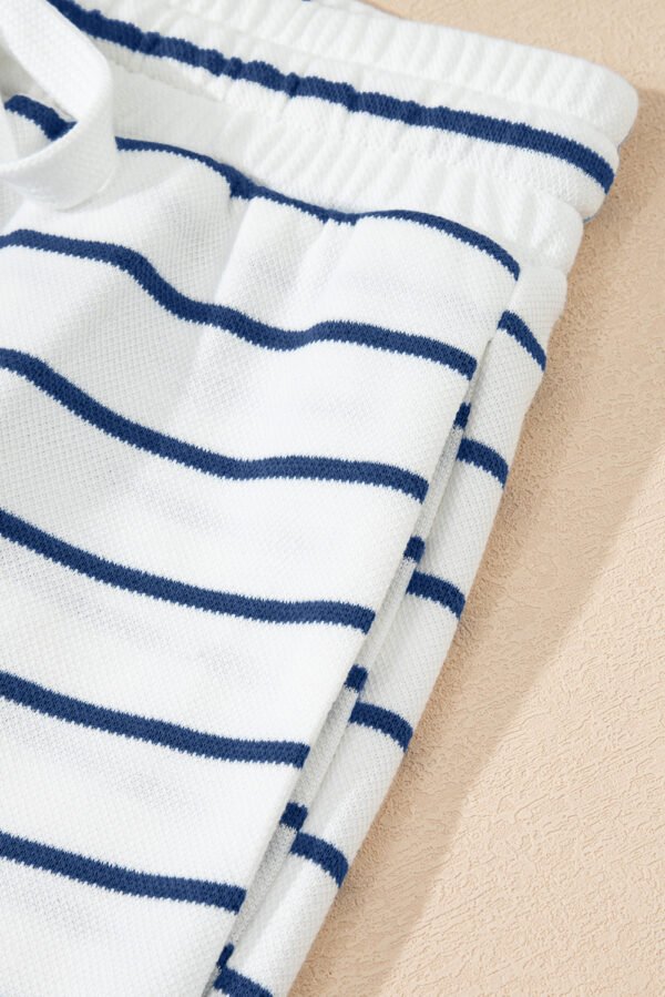 Sail Blue Casual Wide Leg 2pcs Pants Set
