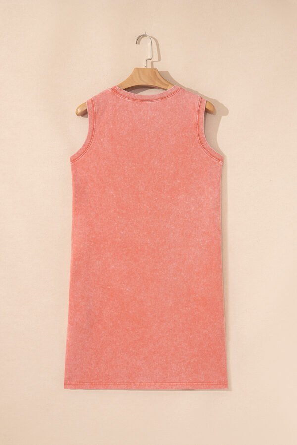 Flamingo Mineral Wash Tank Mini Dress with Pockets