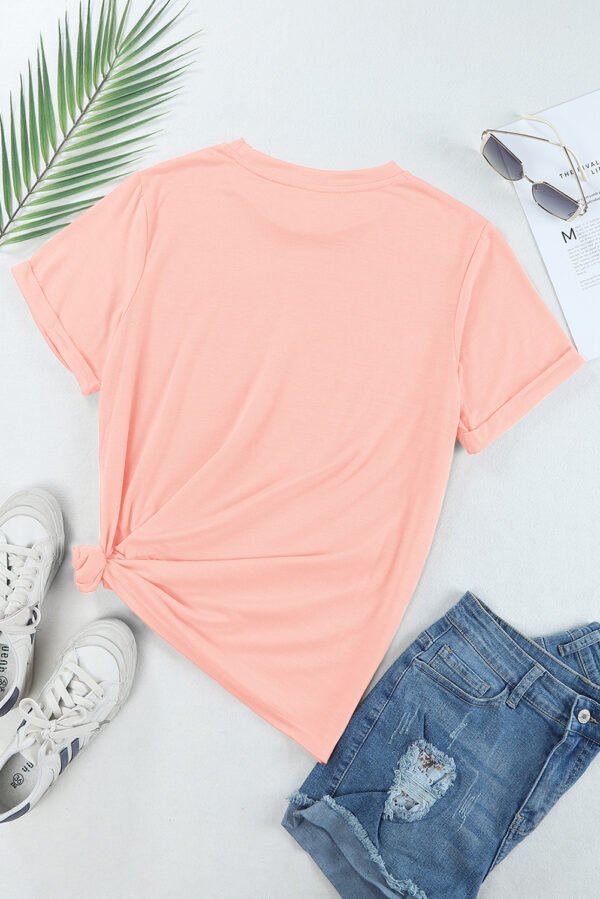 Pink FLOWER MARKET Graphic Crewneck T Shirt
