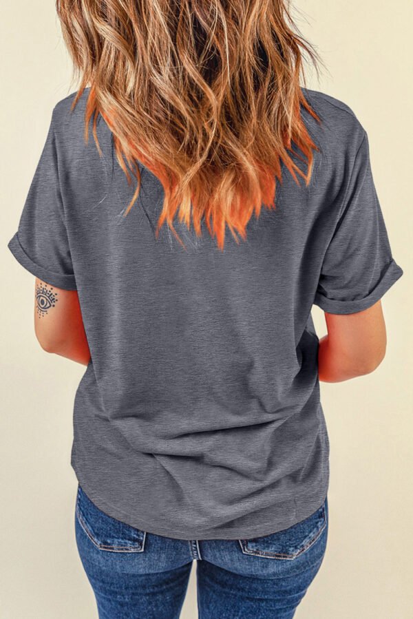 Gray American Heart July 4th Celebration Graphic T Shirt
