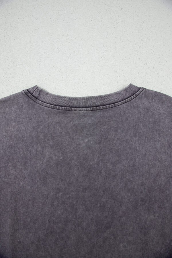 Medium Grey TEXAS Steer Head Graphic Mineral Wash Oversized T Shirt