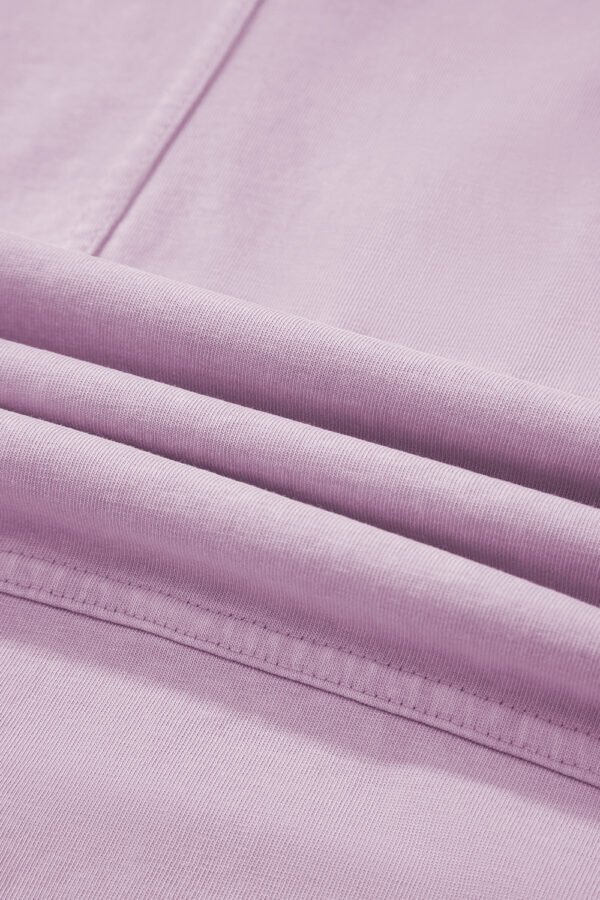 Pink Mineral Wash Exposed Seam Drawstring High Waist Wide Leg Cargo Pants